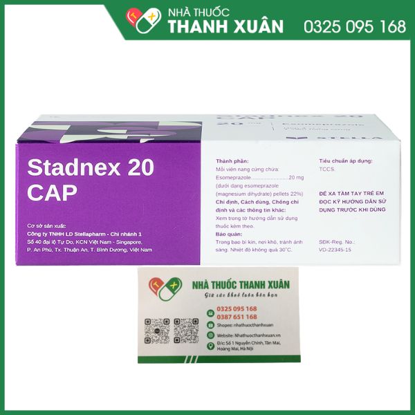 Thuốc Stadnex 20 CAP Stella trị trào ngược dạ dày, thực quản